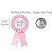 Daddy to be & Mom to be Tinplate Badge Pin - Baby Shower Button New Dad Gifts Gender Reveals Party Baby Girl Pink Rosette Button Baby Celebration (Light Pink)