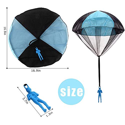 ZJQY Fun Cool New Gifts for 3-12 Year Old Boys, Outdoor Toys for 3-12 Year Old Boys Girls Parachute Toy, No Battery Nor Assembly Required (4 Pieces Set)