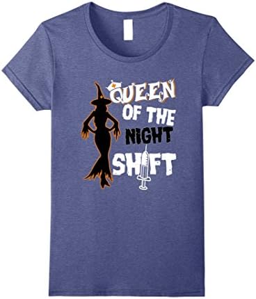 Womens Queen of the night shift Small Heather Blue