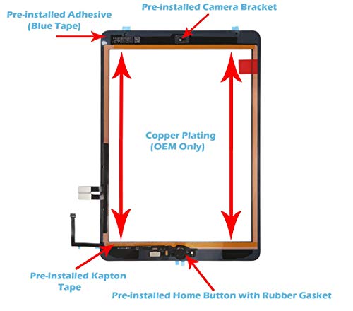 image for OmniRepairs Touch Screen Glass Digitizer Assembly OEM Replacement with
