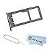 EShine SIM Card Holder Slot Tray Replacement + Sim Card Remover Eject Pin Key Tool for Samsung Galaxy S7 G930 (All Carriers), Gray