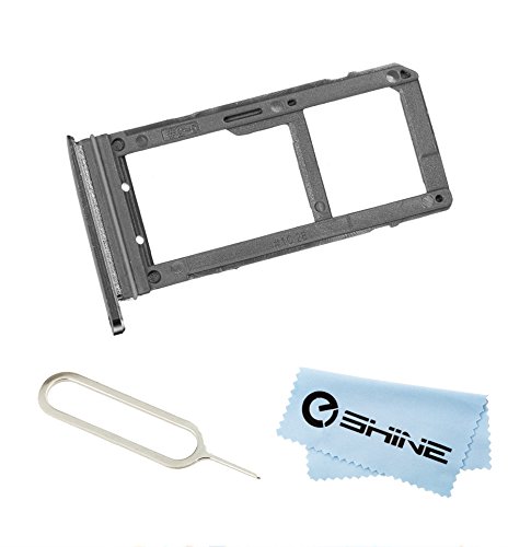 EShine SIM Card Holder Slot Tray Replacement + Sim Card Remover Eject Pin Key tool for Samsung Galaxy S7 G930 (ALL CARRIERS)+ EShine Cloth (Gray) EShine SIM Card Holder Slot Tray Replacement + Sim Card Remover Eject Pin Key tool for Samsung Galaxy S7 G930 (ALL CARRIERS)+ EShine Cloth (Gray)