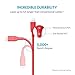 Anker Powerline 10ft Lightning Cable, MFi Certified for iPhone Xs/XS Max/XR/X / 8/8 Plus / 7/7 Plus / 6/6 Plus / 5s / iPad, and More (Red)