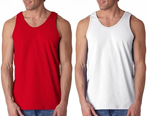 Casual Basic Men's 100% Pre-Shrunk Cotton Workout Muscle Tank Tops - Pack Deal