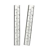 Cedmon 2pcs 5" Capacity Rain Gauge Glass Replacement Tube for Yard Garden Outdoor Home (2Pcs)