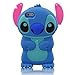 iPhone 6S Case, MC Fashion Cute 3D American Cartoon Character Stitch Protective Silicone Phone Case Compatible for Apple iPhone 6/6S (Stitch-Blue)