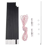 BRILLIANCE4U Replacement Aluminum Tent Poles, Multifunction Tent Pole Rod Fits Both Female and Male Ends Tent 8.5 mm 9.5mm (3/8