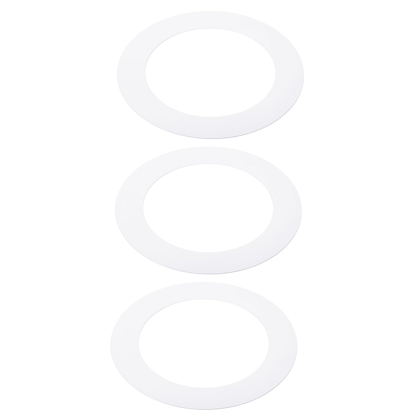 PATIKIL 4.13" ID 5.91" OD Goof Rings for Recessed Light, 3 Pack Matte White Goof Metal Trim Ring Lighting Fixture for Ceiling Wall Recessed Can Downlights