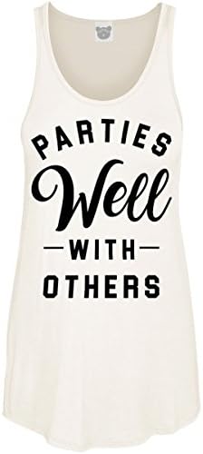 COLORBEAR Women's Parties Well With others Design Scoop Neck Tank Top AT1011-P2497