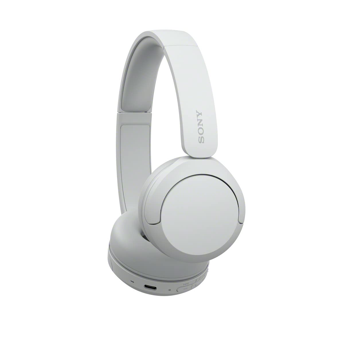 Sony WH-CH520 Auriculares inalámbricos Auriculares supraaurales Bluetooth con micrófono y hasta 50 Horas de duración de la batería con Carga rápida, Color Blanco