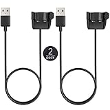 TUSITA [2-PACK] Charger For Garmin Vivosmart HR HR+ Approach X40 (3.3ft/100cm),Replacement USB Charge Charging Cable Cord Wire Clip Dock Data Sync Accessories