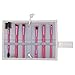 MODA Beautiful Eyes 7 pc Makeup Brush Flip Kit, Pink