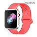 Threenine for Apple Watch Band, Durable Soft Silicone iWatch Strap Replacement Sport Band for Apple Watch Band Series 4 Series 3 Series 2 Series 1 Sport, Edition (Watermelon Red, 40mm(38mm) S/M)