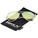 zeroUV - Premium Full Mirrored Aviator Sunglasses w/ Flash Mirror Lens (Gold / Pink)