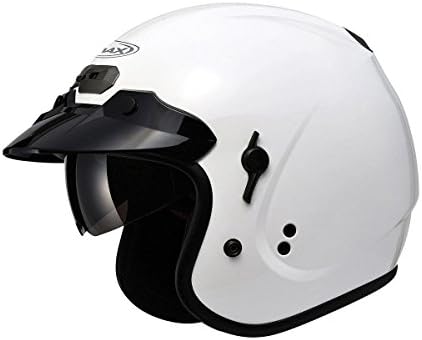 GMAXGM-32 Open-Face Helmet (Pearl White, Medium) - FMVSS 218 Approved