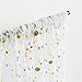 jinchan Sheer Curtains Floral Embroidered for Living Room Yellow Girls Room Rod Pocket Natural Style Window 1 Pair 84 inch