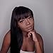 premier 360 Lace Frontal Wig with Bangs Light Yaki Straight Human Hair Wigs for Women, 150% Density Brazilian Remy Yaki Human Hair Wigs with Bangs 360 Lace Front Wigs Pre Plucked Hairline 14 Inches