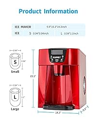 KUPPET 2 in 1 Countertop Ice Maker Water