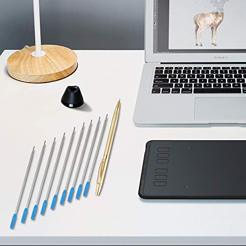 Unibene Cross Compatible Ballpoint Pen Refills 12 Pack, 1.0mm Medium Point-Blue, Smooth Writing Replaceable German Ink Pen Refill - Thumbnail 4