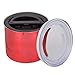 Planetary Design Airscape Stainless Steel Coffee Canister | Food Storage Container | Patented Airtight Lid | Push Out Excess Air Preserve Food Freshness (Small, Candy Apple Red)