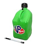VP 5 Gallon Square Green Racing Utility Jug with Deluxe Filler Hose