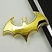 Dealetech DIY Batman 3D Metal Sticker Auto Car Motorcycle Logo Badge Emblem Tail Decals (gold)