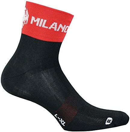 Bianchi Milano Asfalto Cycling Socks (L/XL, Black/Red)