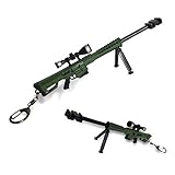 AZLink Gun Keychain Pendant for Fortnite Lover M82A1 Sniper Heavy Sniper Rifle Legendary Guns Toys Trumpet Barrett Metal Game Props Model Alloy Metal Action Figure Arts Toys Collection Keychain Gift