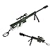 AZLink Gun Keychain Pendant for Fortnite Lover M82A1 Sniper Heavy Sniper Rifle Legendary Guns Toys Trumpet Barrett Metal Game Props Model Alloy Metal Action Figure Arts Toys Collection Keychain Gift