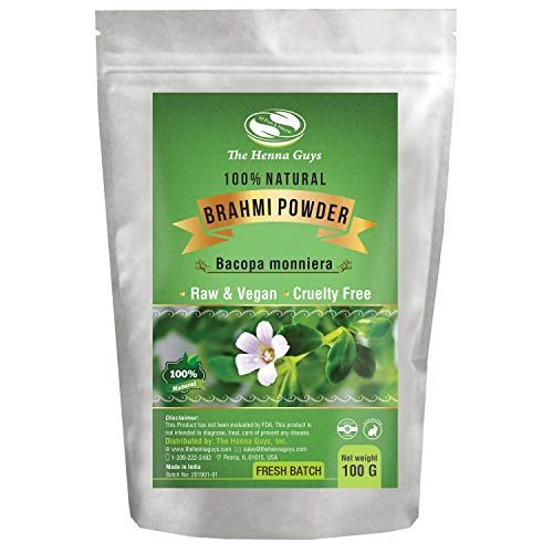 Brahmi Powder (Bacopa Monniera) - 100% Natural Pure & Natural Herbal powder, Finely ground for multi-purpose use - 100 grams