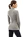 PattyBoutik Women's Mock Neck Cable Knit Cardigan (Light Gray M)