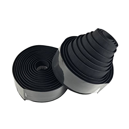 DEERU EV Bicycle Bar Tape Handlebar Tape Bar Wraps - 2 Rolls per Set (Black)