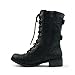 Women's Combat Military Cowboy Mid Calf Rubber Sole Boots