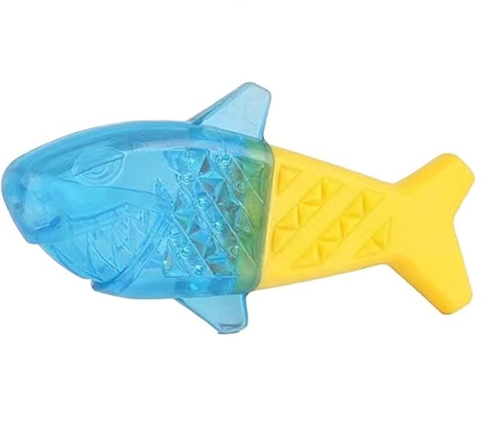 ZZQCHAAli Freezable Dog Teething Toy,Fish Shape, Cooling Chew Toy for Pets,Suitable for small dogs
