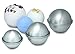 Stainless Steel Bath Bomb Molds, 3 set, Small, Medium, Large, 6 Professional Heavy Duty Dent Proof Round Half Sphere Shape Metal Moulds Kit for Homemade DIY Bath Fizzy using your Own Recipe