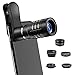 Phone Camera Lens, [2019 Latest Version] AOMAIS 9 in 1 Phone Lens Kit, 18X Zoom Telephoto Lens|Super Wide Angle Lens|Macro Lens|Fisheye Lens|2X Telephoto Lens|CPL, Compatible with iPhone X XS & More