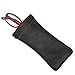 CTM® Leather Push Mouth Pebble Grain Eyeglass Holder, Red