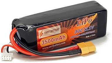 11.1V 3500mAh 3S Cell 30C-60C LiPo Battery Pack w/ XT60 (XT-60) Connector Plug (Airplane Helicopter Quadcopter Multirotor Drone UAV FPV 3S3000-30-XT60 EFLB30003S30) by Vant Battery