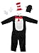 elope Dr. Seuss Cat in The Hat Adult Jumpsuit Costume (S/M)