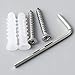 Alise Bathroom Towel Ring Towel Bar Towel Holder Rack Wall Mount with Screws or Superglue,GS7010-B SUS304 Stainless Steel Matte Black