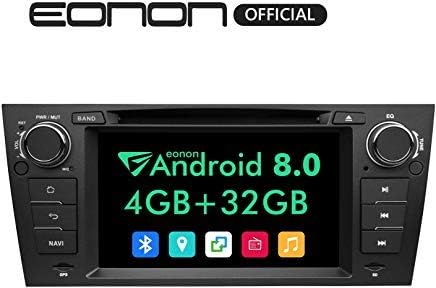 Eonon Car Stereo Radio 7" Android 8.0, 4G RAM Car GPS Navigation Head Unit, Compatible with BMW 3 Series 2005-2011(E90/E91/E92/E93),Support Bluetooth, WiFi Connection- GA9165B