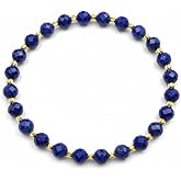 Lapis Lazuli Healing Bracelet – Real Crystal Beads for Stress Relief, Meditation & Chakra Balance – Natural Gemstone Jewelry Gift for Women & Men, Adjustable with Gift Box