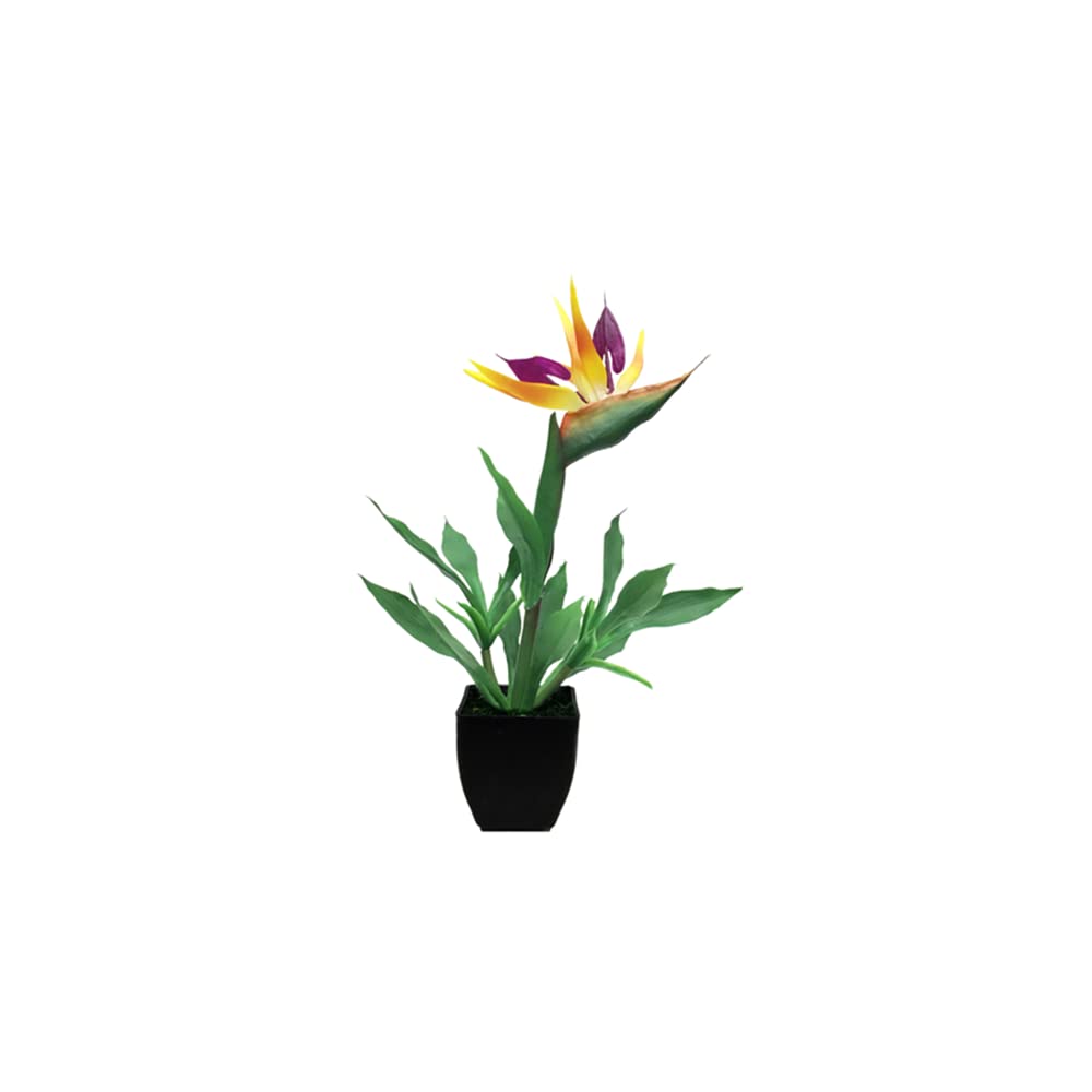 CURTEK Artificial Potted Flower Bird of Paradise 37cm 1 Piece Indoor Outdoor Home Garden Office Porch Wedding Decorations