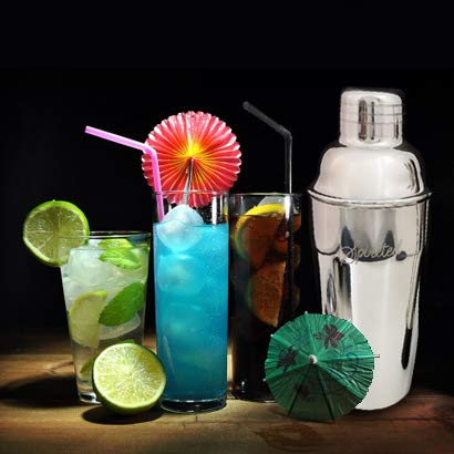 Spirited Premium Cocktail Shaker 8-teiliges Bar-Set mit Edelstahl Cobbler Shaker, Rührlöffel, Stößel, 4 Likörausgießer… – Bild 7