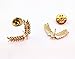 yueton 2 Pairs Metal Wheat Brooch Suit Shirt Collar Decoration Parts