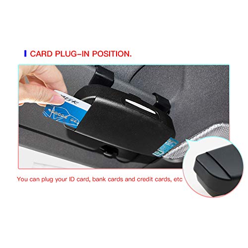 LFOTPP Universal Car Sunglasses Sun Glass Holder Case Eyeglasses Storage Box,Interior Accessories Autos Parts (Black B Style)