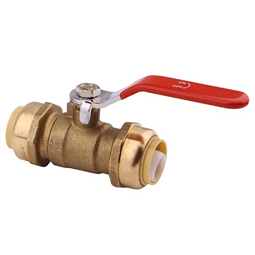 image for DERNORD Ball Valve – Push Fittings 3/4 Inch x 3/4 Inch, Water Valve 