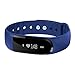 FIT-FIRE Smart Wireless Fitness Tracker with Heart Rate Monitor Activity Tracker Watch (Blue)