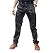 IDOGEAR GL Tactical Pants camo Combat Pants for Airsoft Military Hunting Paintball Outdoor Sports Slim Fit Style (camo Black, X-Large(36W/33L))