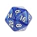 Pack of Blue Twenty Sided D20 Dice Playing D&D Warhammer RPG Board Game Favours